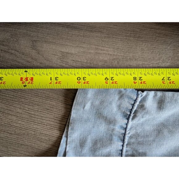 Soft Surroundings Light Blue Wide-Leg Pants Size 16 With Pockets & Button Closur - Picture 6 of 6